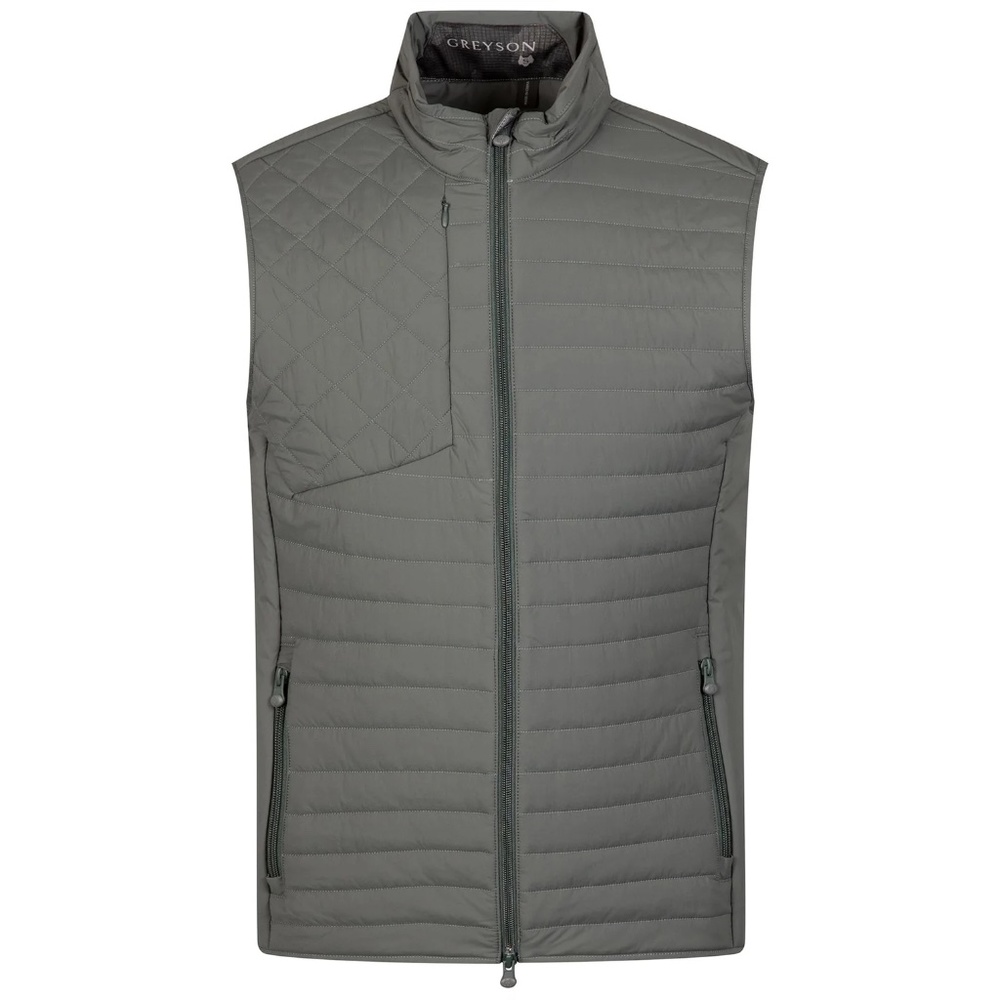 Greyson Quilted Lightweight Vest in Gray